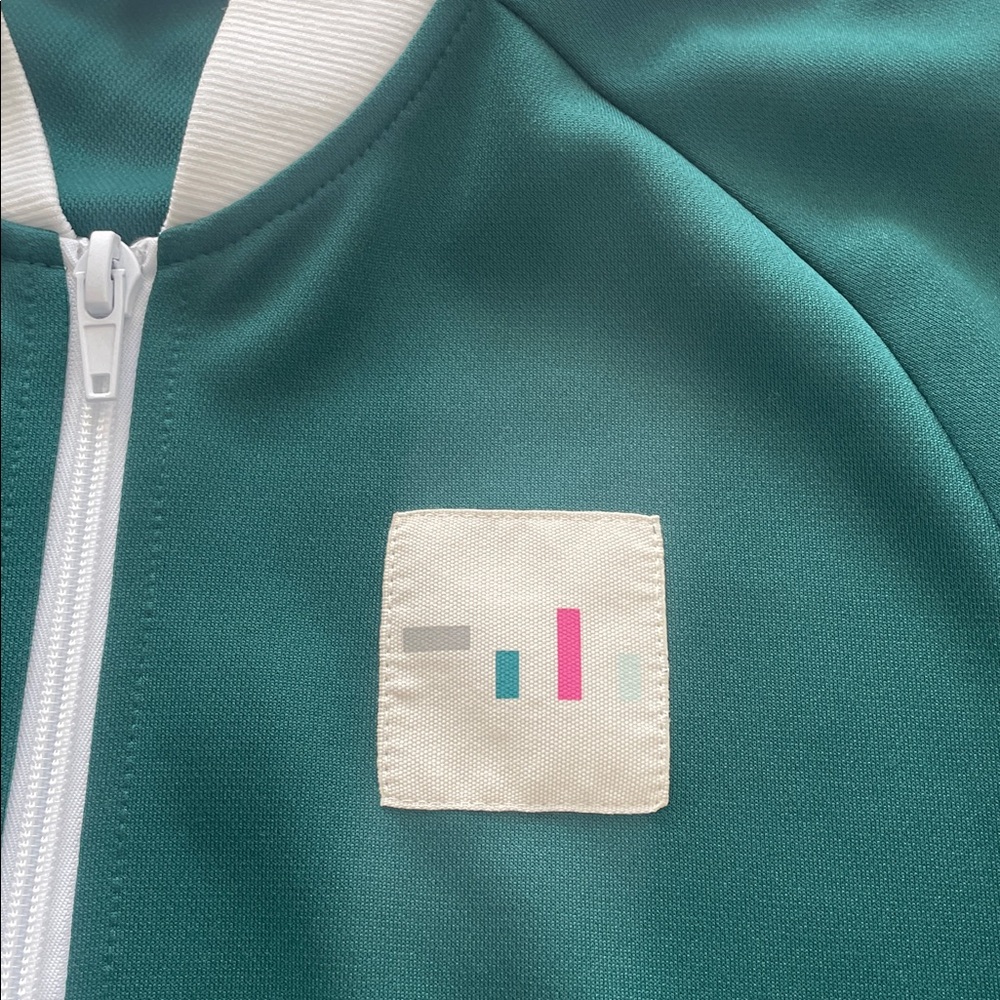 Tibi Forest Green and White Zip-Up Jacket - Picture 6 of 17